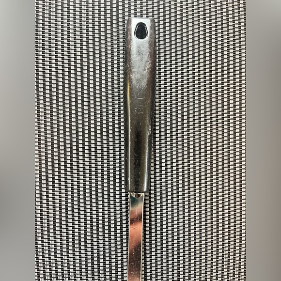 Vintage EKCO USA Metal Slotted Keyhole Serving Spoon 12" Black Corn Cob Handle - Picture 3 of 6